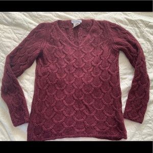 Designer cashmere/angora blend sweater.
